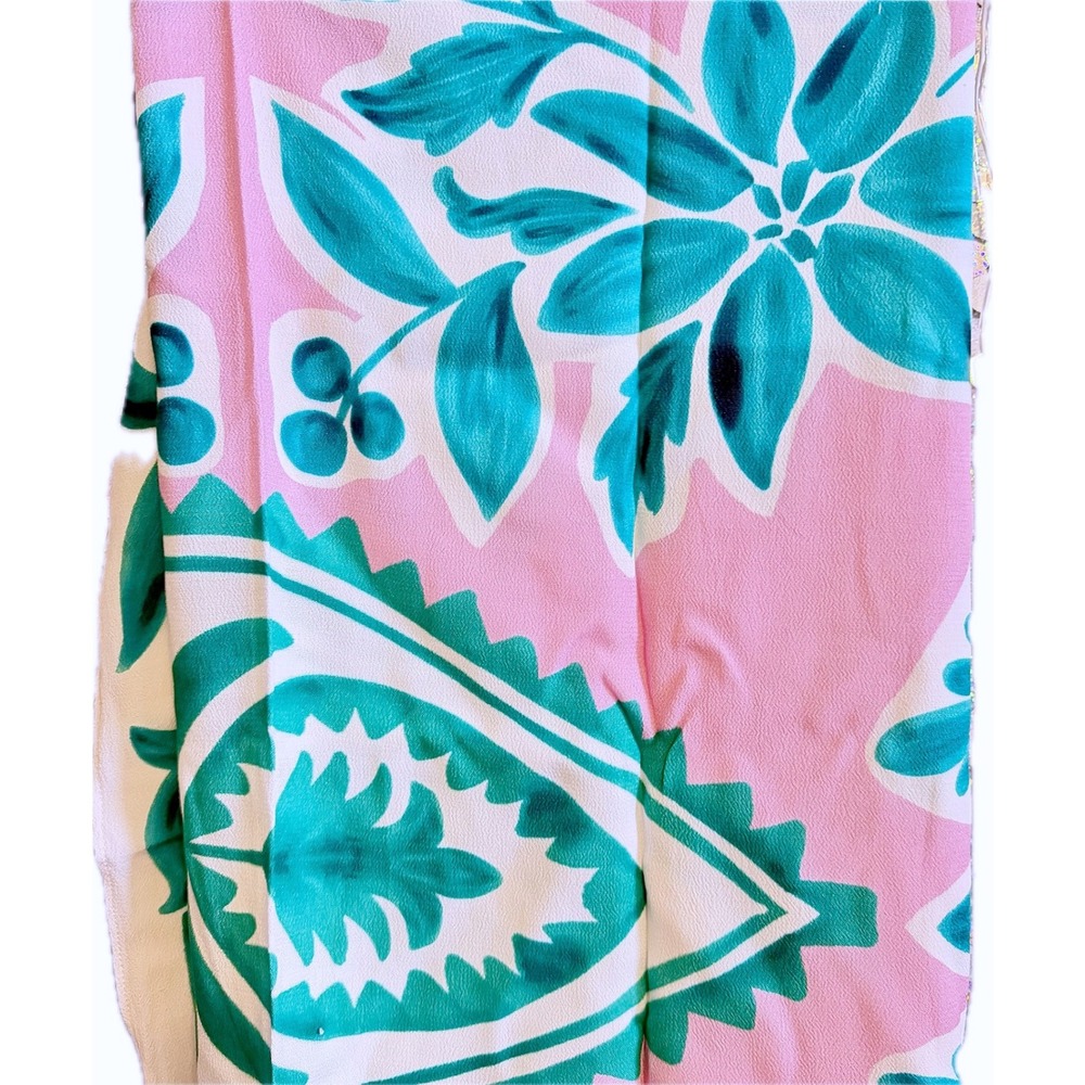 NWT La Blanca Opulent Palm Pareo Wrap Cover Up One Size Multi Swim Sarong - Picture 7 of 8